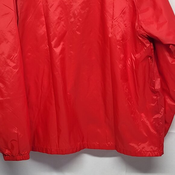 Augusta Sportswear Windbreaker Jacket Mens XL Snap Lined Water Resist Red - Picture 15 of 15